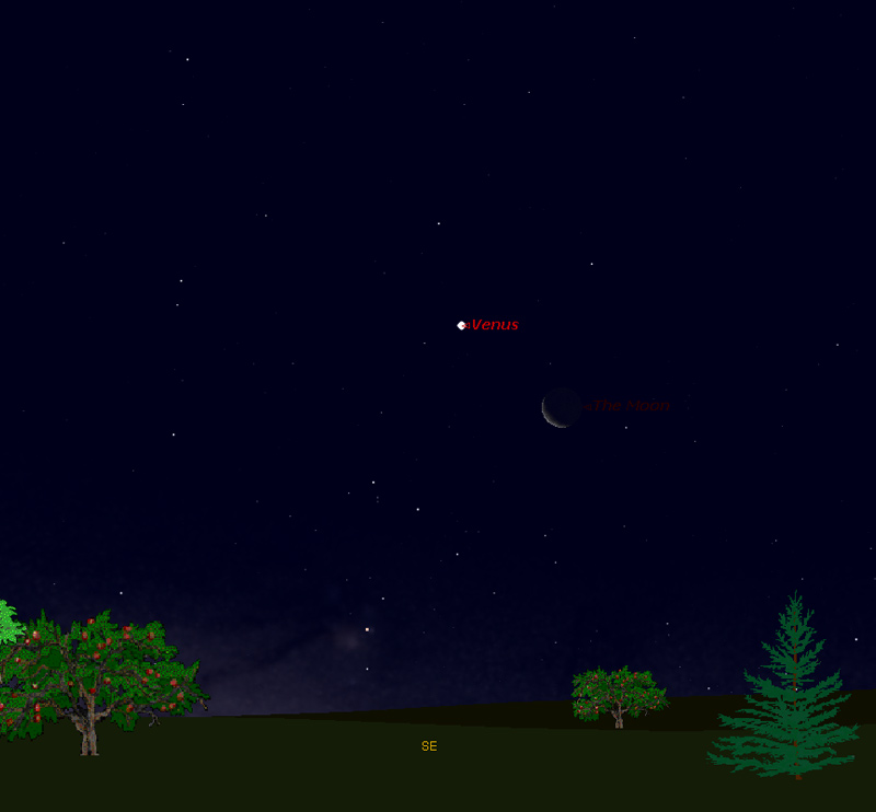 New Year's Eve Sky Show Stars Venus and the Moon